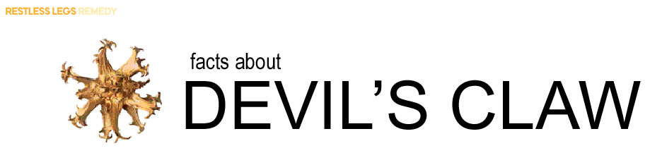 picture of how the herb devil's claw will help to heal restless legs syndrome (RLS)