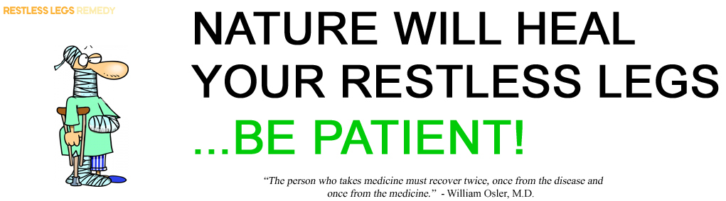 picture of the healing aspect of nature with respect to restless legs syndrome
