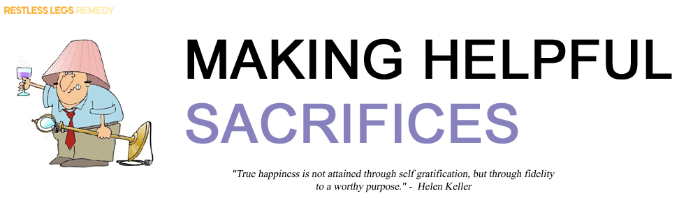 picture of sacrifices needed to be cured of restless legs syndrome